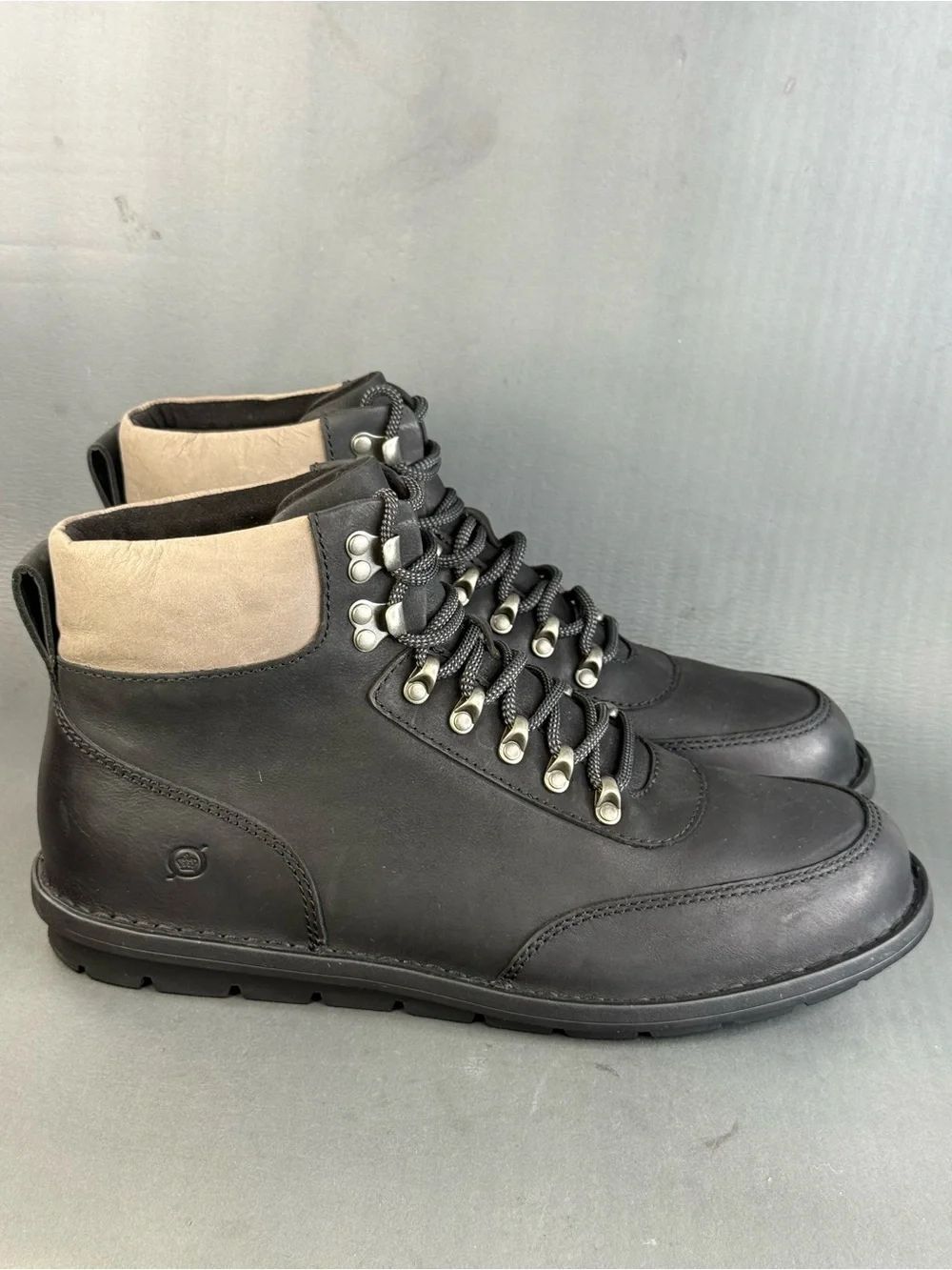 Born Men's Scout Apron Toe Black Lace Ankle Hiker Chukka Combat Boots Size 11.5